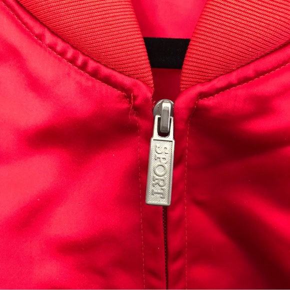 Vintage Korea Satin Bomber Dragon Jacket Embroidery Red Zip Up about mens small - Picture 4 of 8